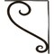 Ekena Millwork Edwards Wrought Iron Bracket, (Single center brace), Antiqued Warm Silver 1 1/2"W x 12"D x 15"H BKTM01X12X15SEDAWS - alternate 7